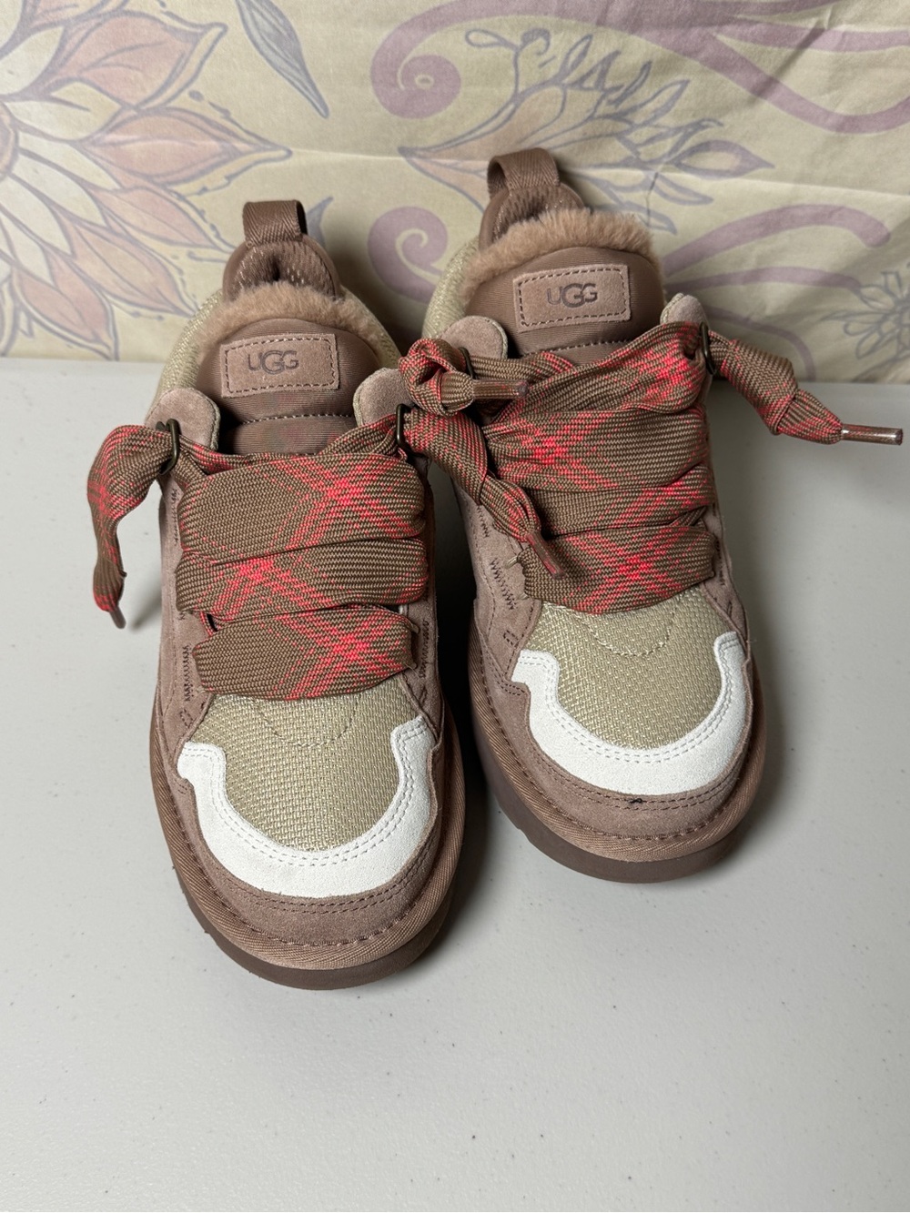 UGG Rocky Oak Lace-Up Sneakers with Patterned Laces
